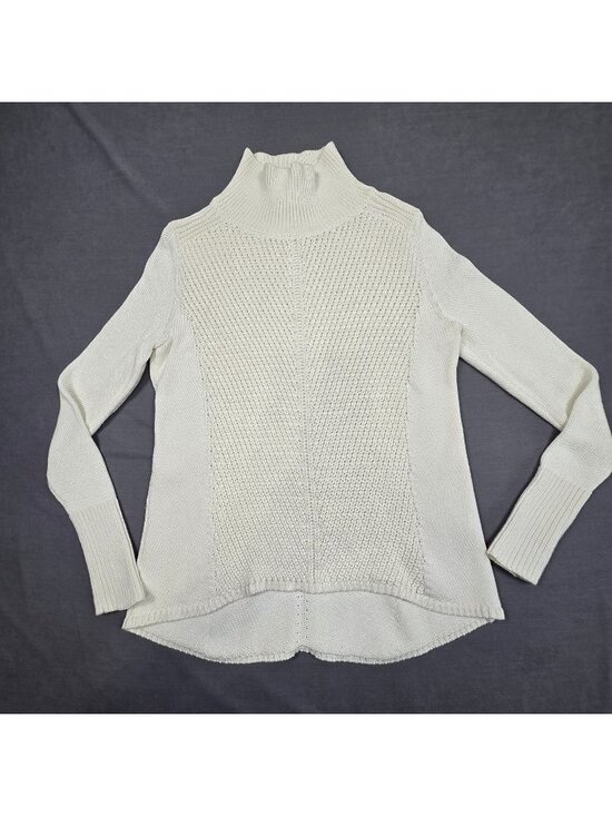 White House Black Market Sweaters - White House Black Market Womens S Ivory Knit Turtleneck Sweater